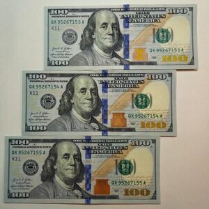 Uncirculated 100 USD Shipped within Hard Protective Sleeve - Series 2021 (B161)